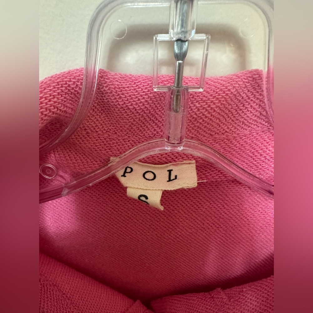 Pink Oversized Button Down Shacket Jacket Pol Siz… - image 4